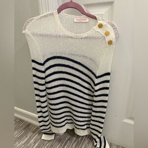 Valentino Garavani metallic stripped knit